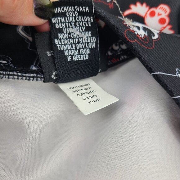 NWOT Emily the Strange O-Ring Suspender Skirt Womens 1 Plus Size 1x Black Zip Up - Picture 5 of 6